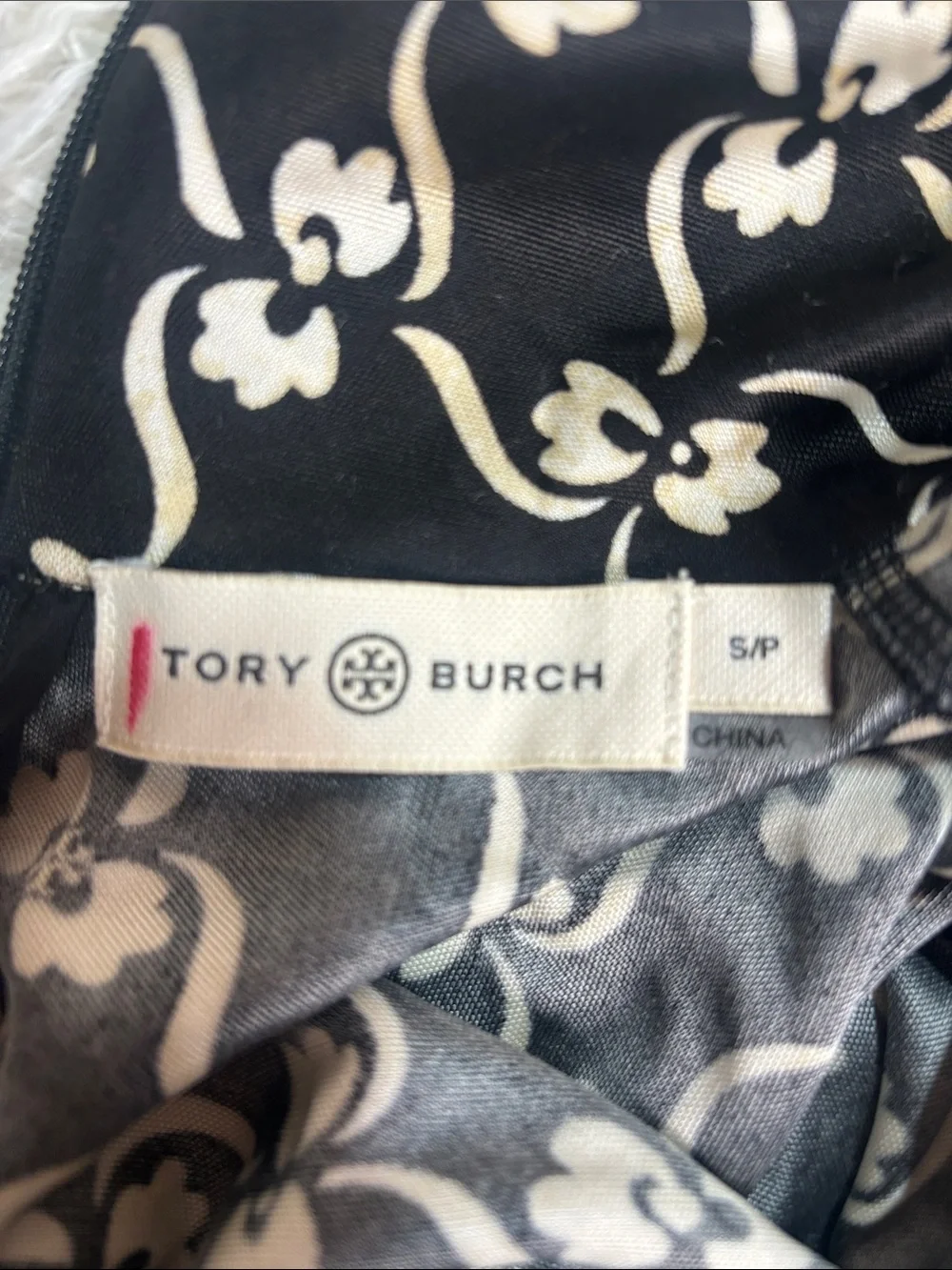 Tory Burch Black Silk Jersey Turtleneck